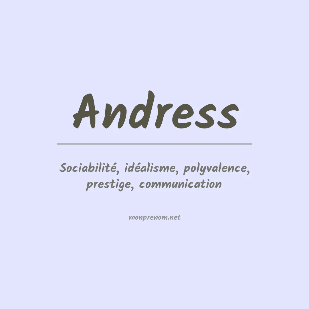 Prénom Andress