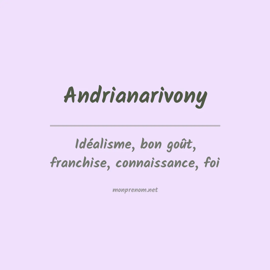 Signification du prénom Andrianarivony