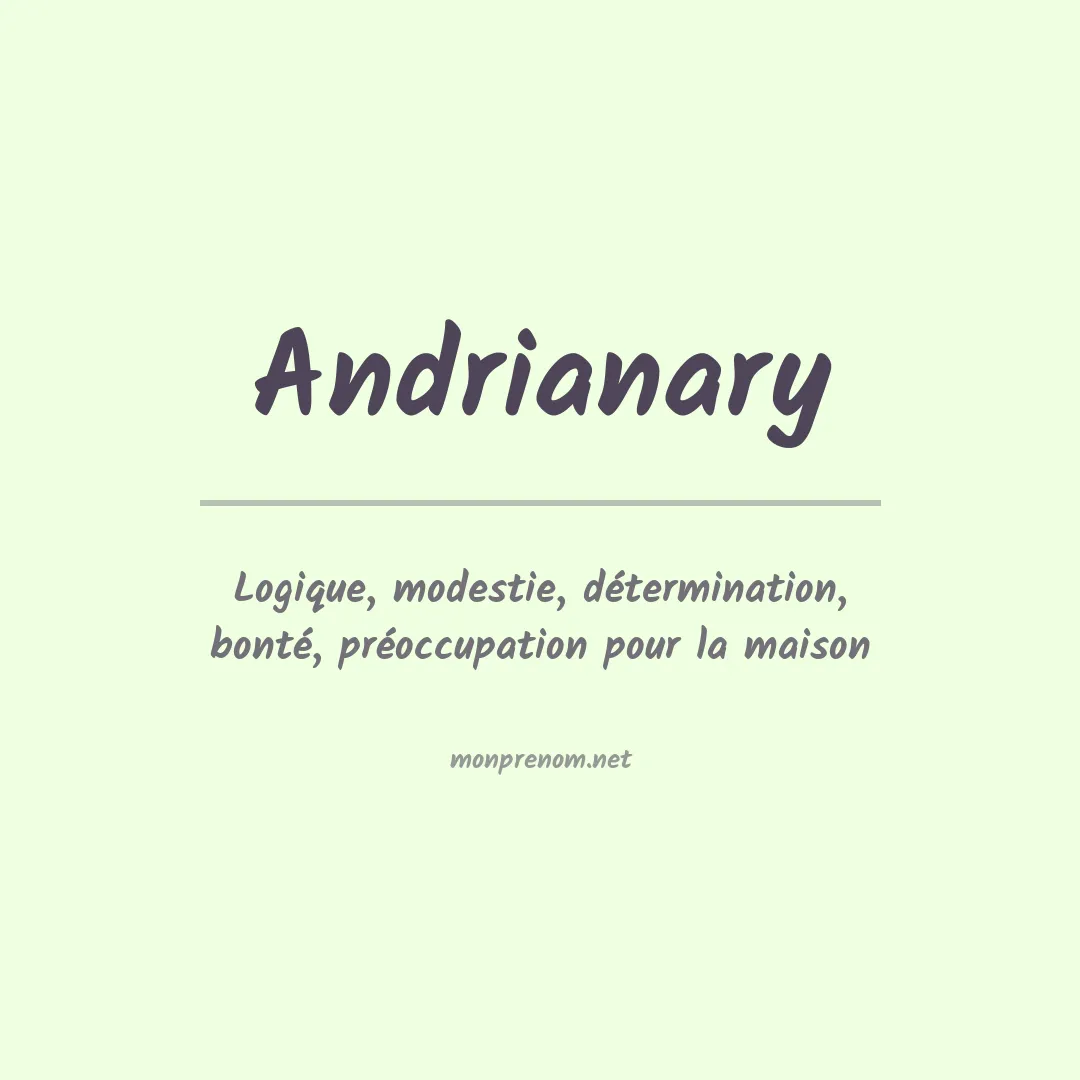 Signification du prénom Andrianary