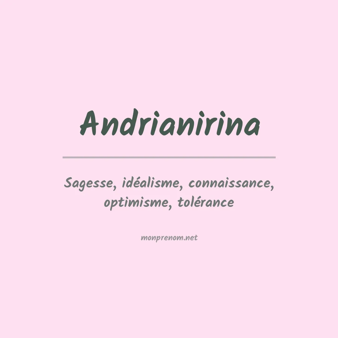 Signification du prénom Andrianirina