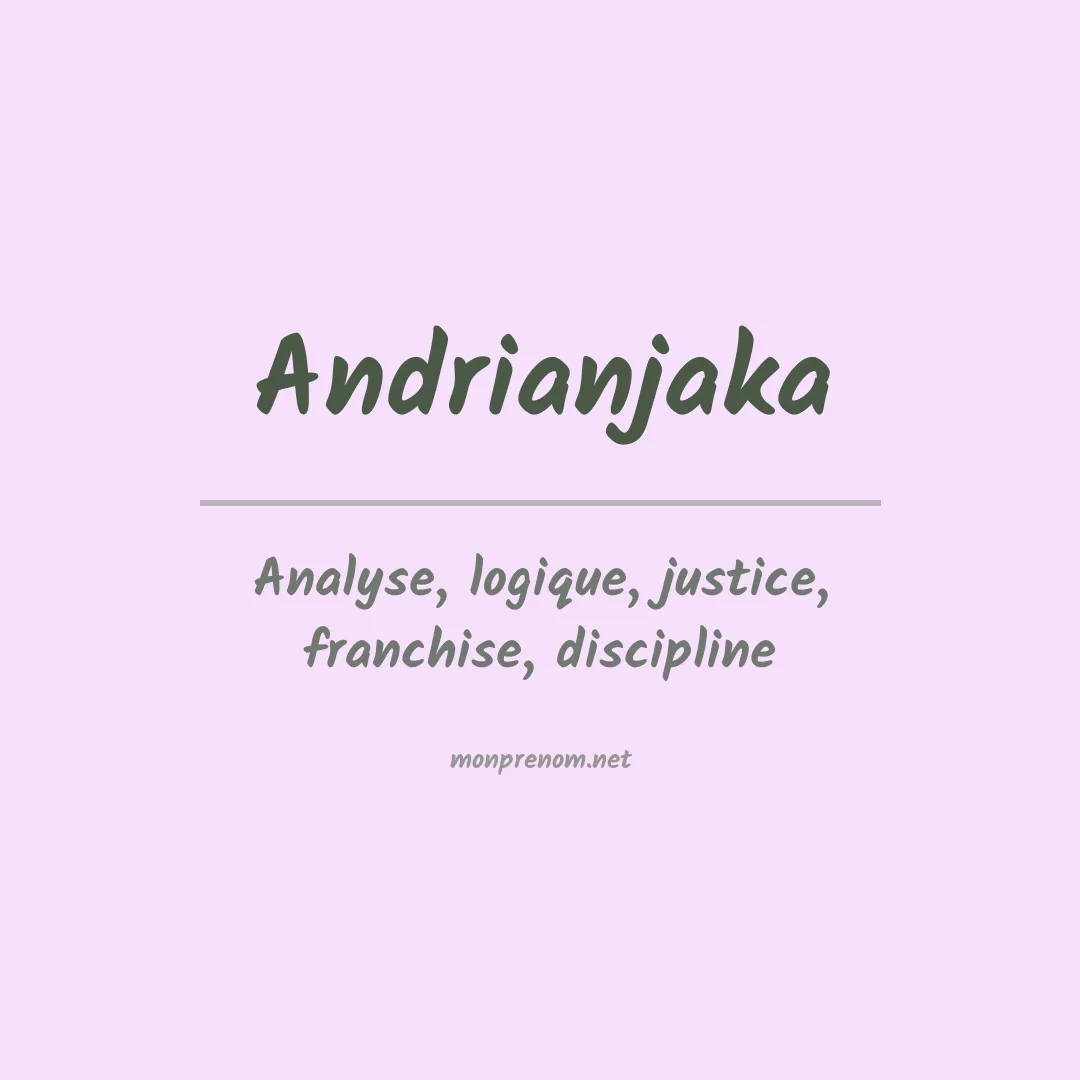 Signification du prénom Andrianjaka