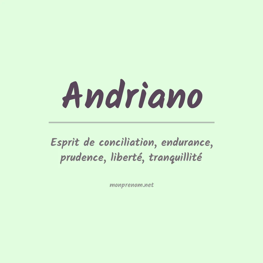 Prénom Andriano