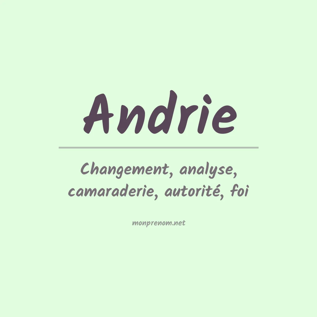 Prénom Andrie