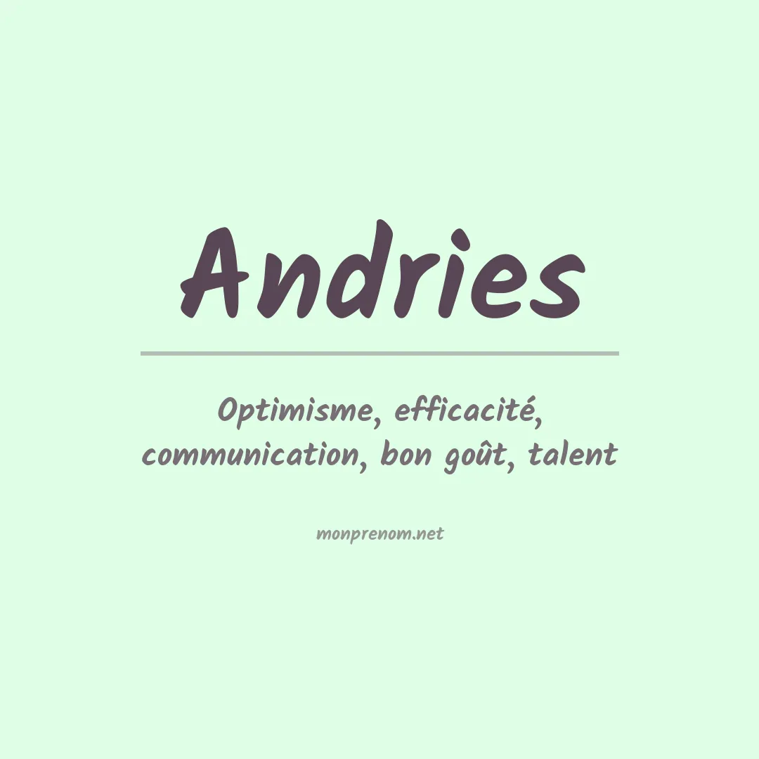 Prénom Andries
