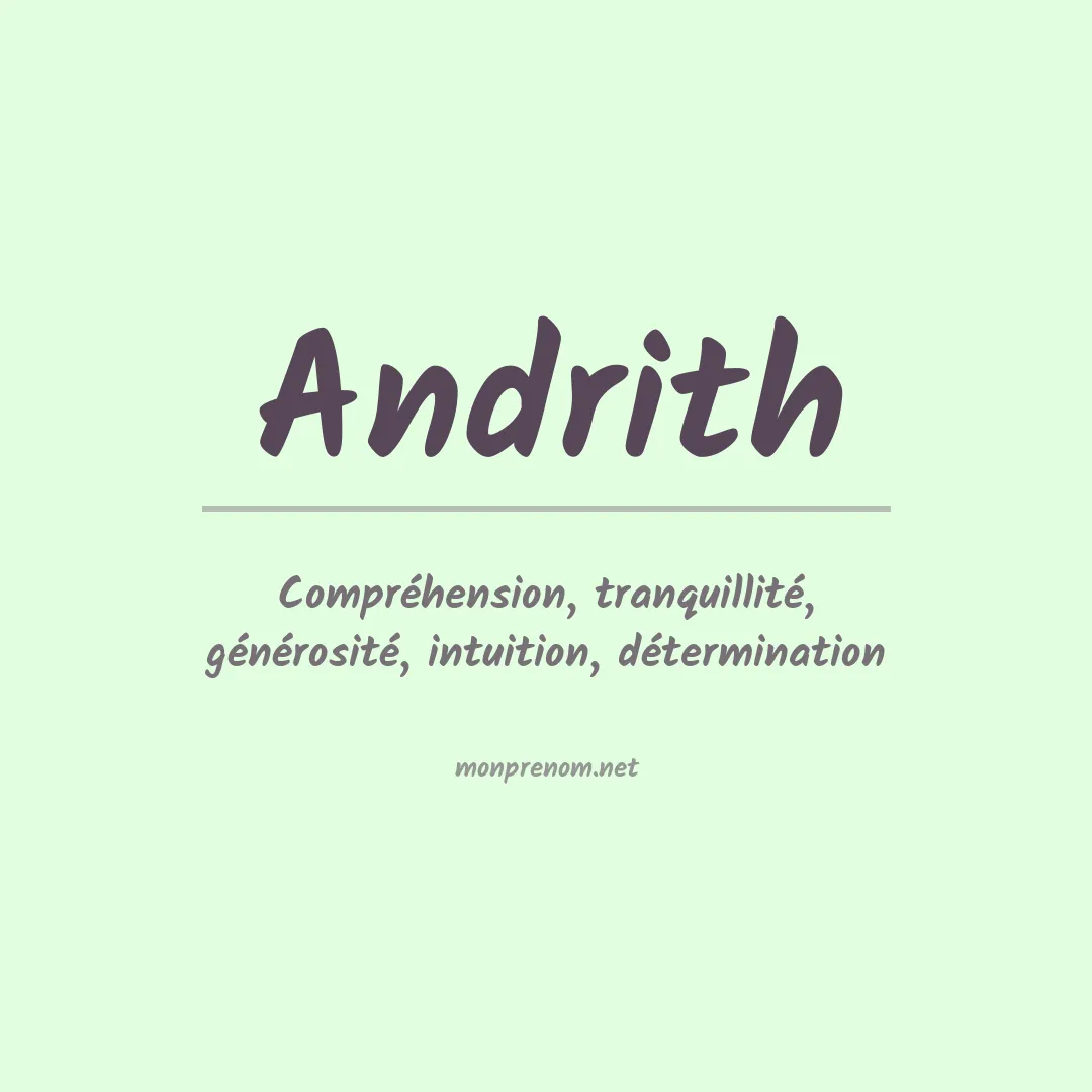 Signification du prénom Andrith