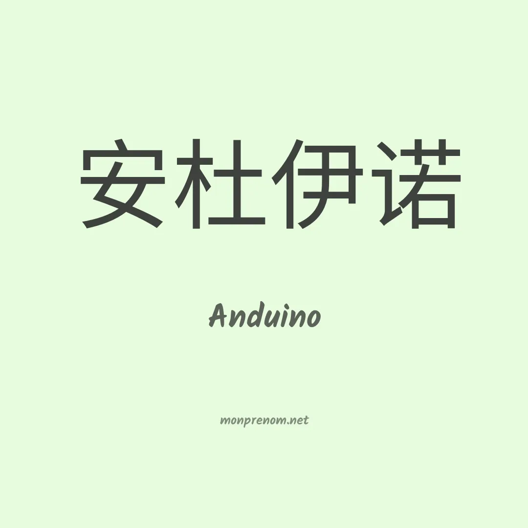 Anduino en chinois