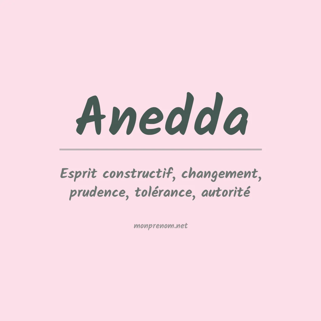 Signification du prénom Anedda