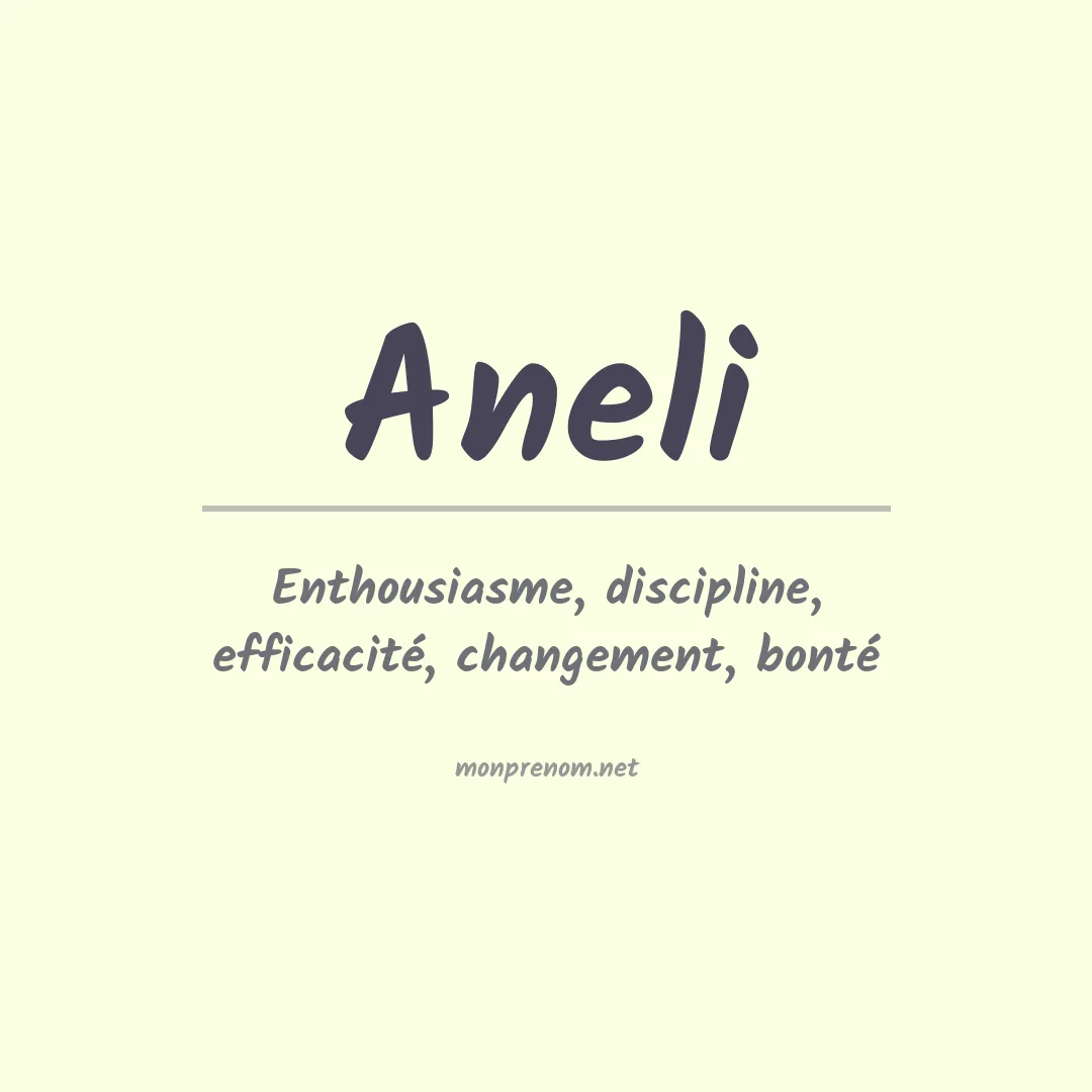 Prénom Aneli