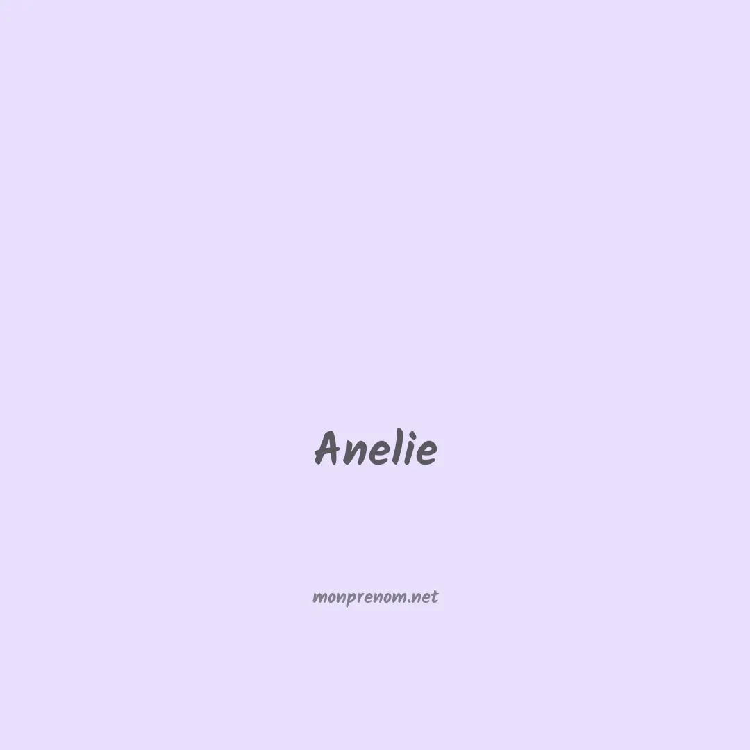 Anelie en chinois