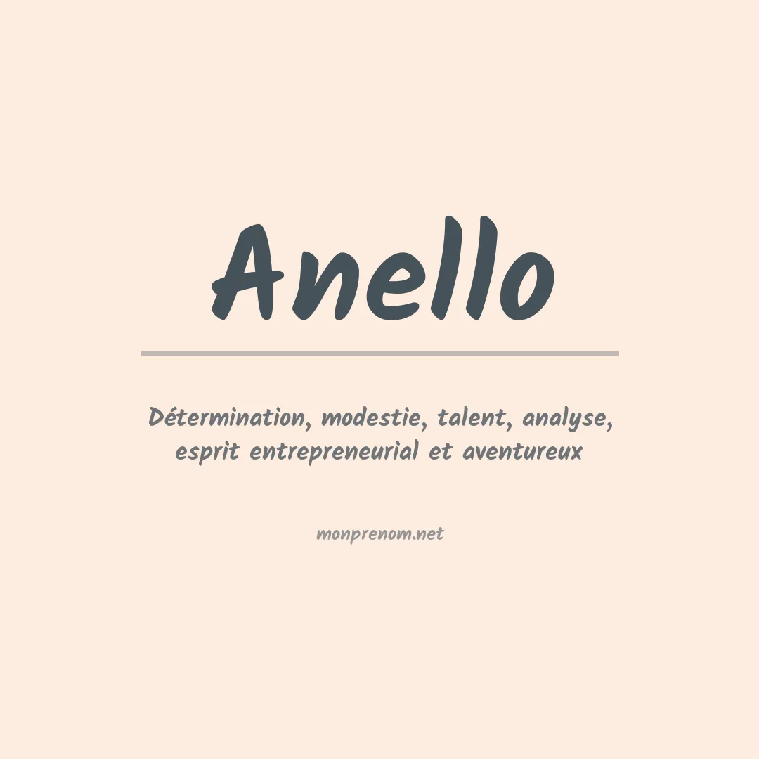 Prénom Anello