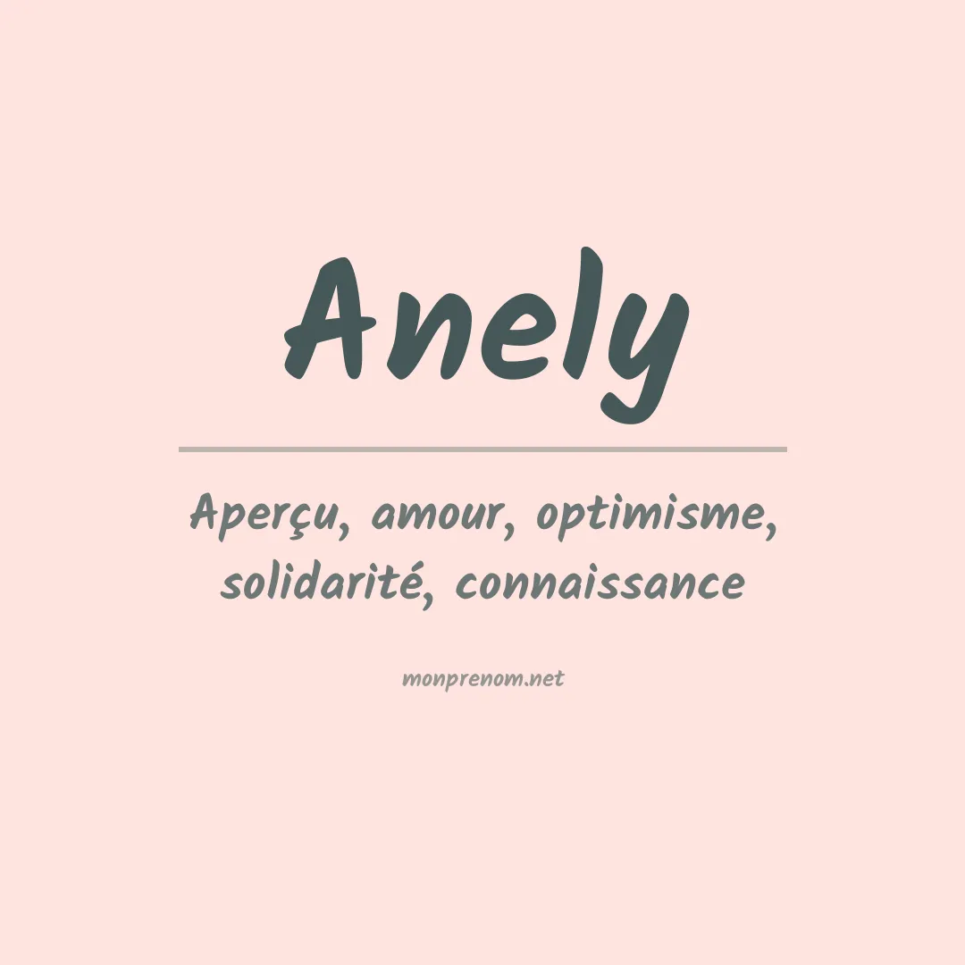 Prénom Anely