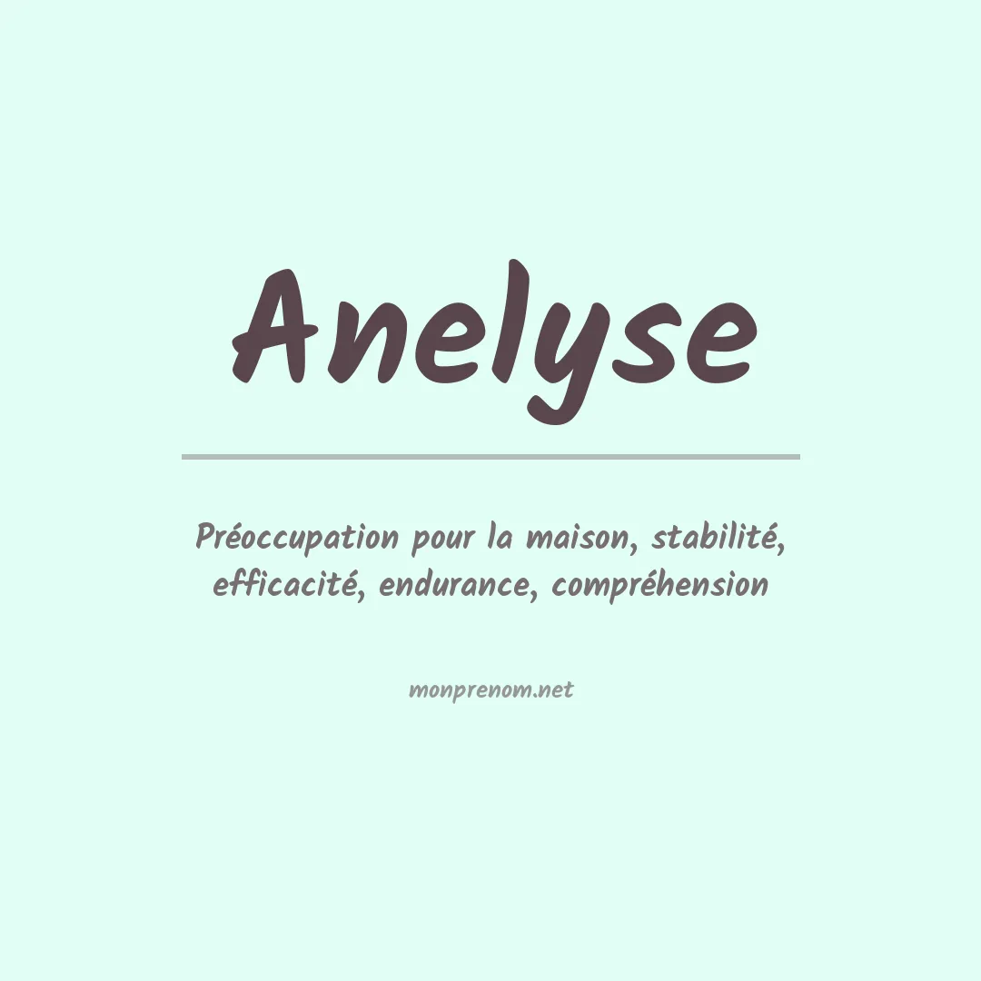 Prénom Anelyse