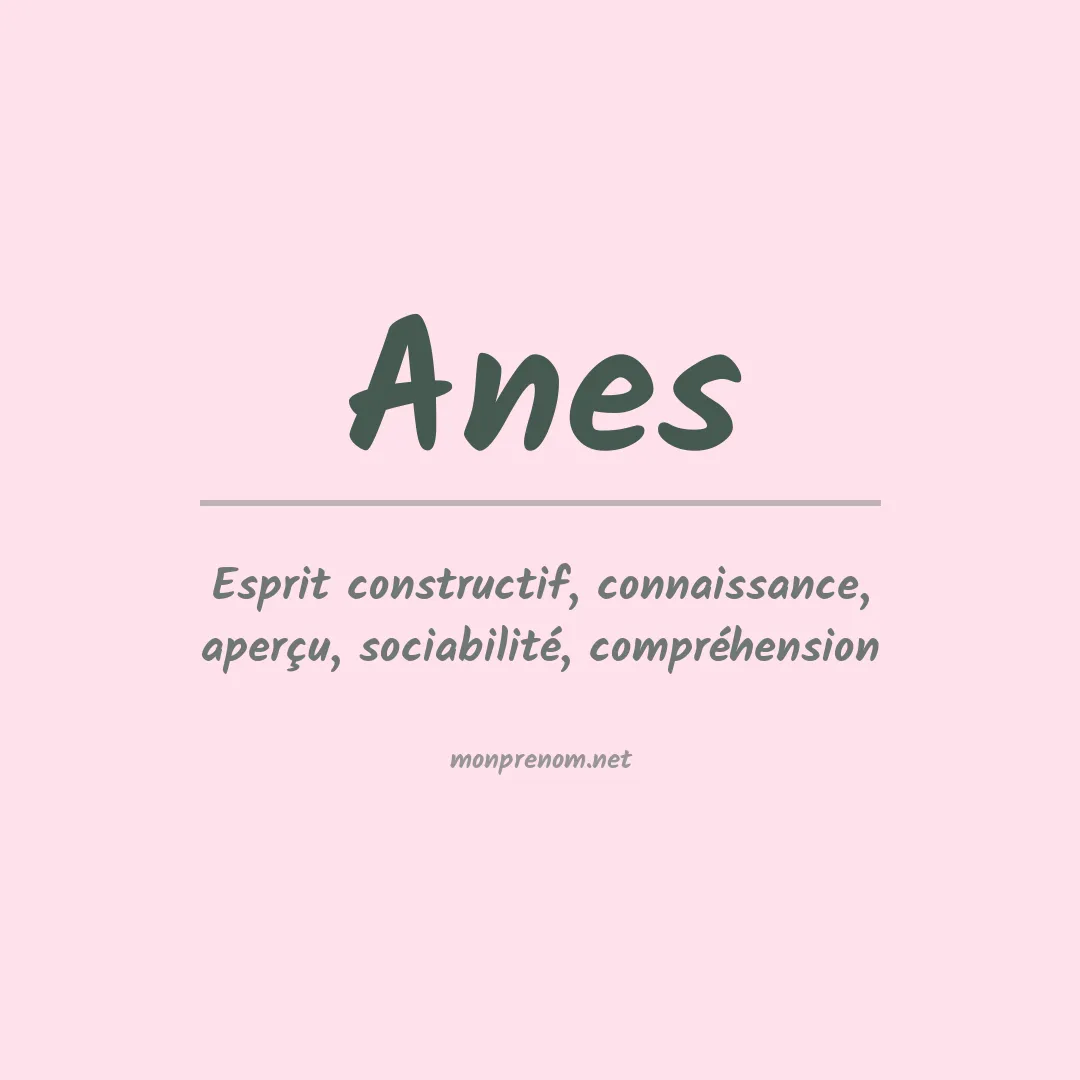 Prénom Anes