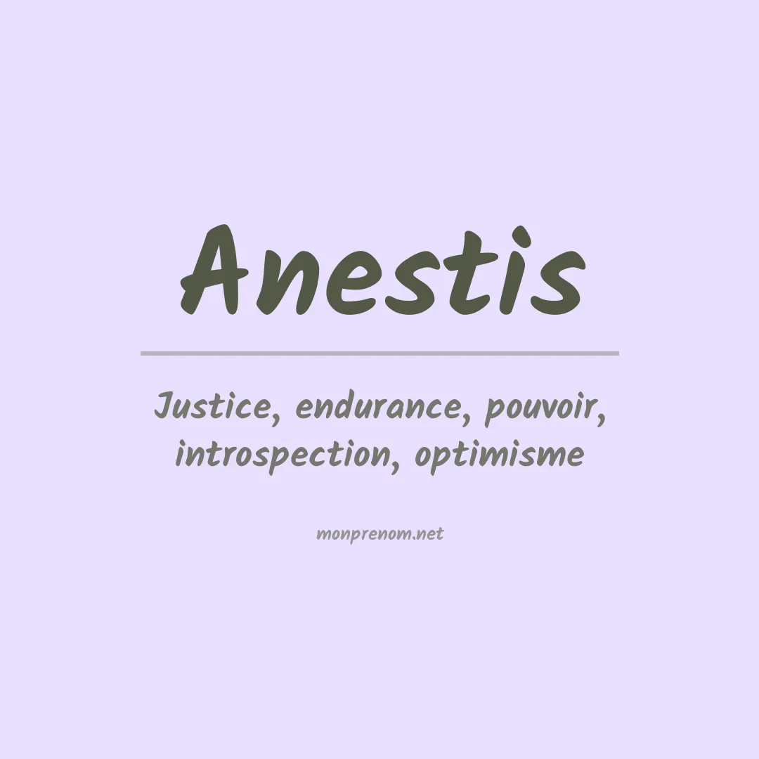 Signification du prénom Anestis