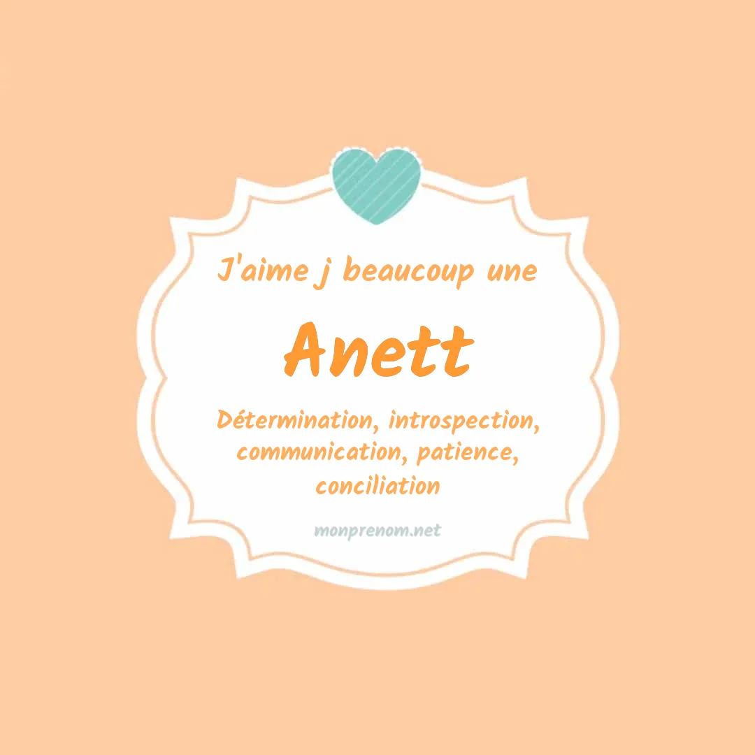 J'aime beaucoup Anett