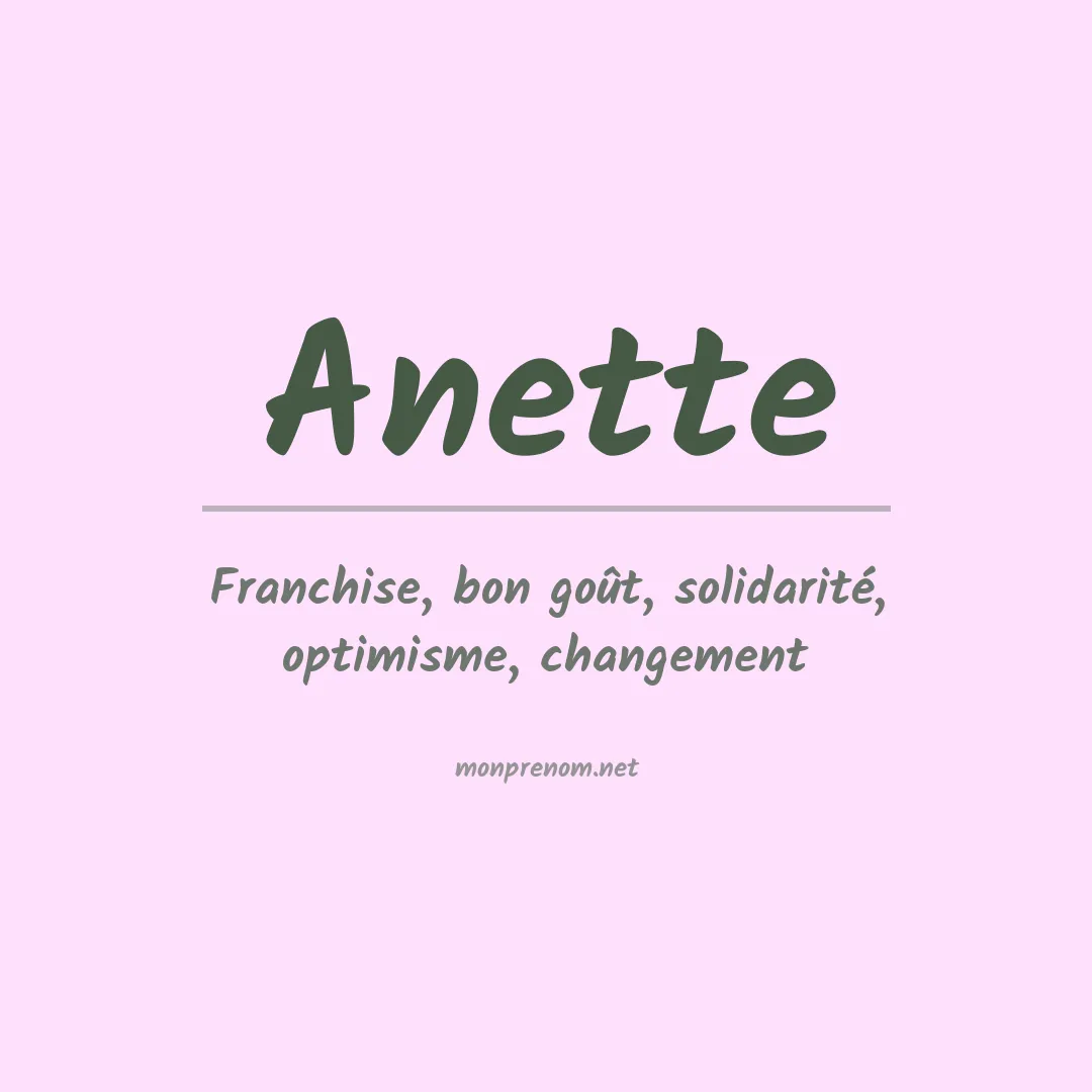 Prénom Anette