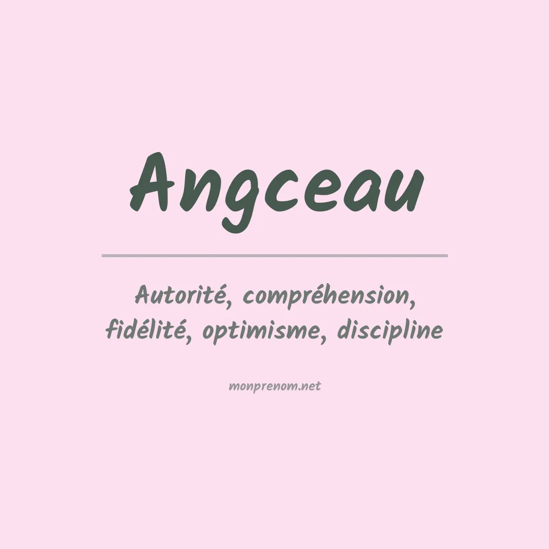 Signification du prénom Angceau