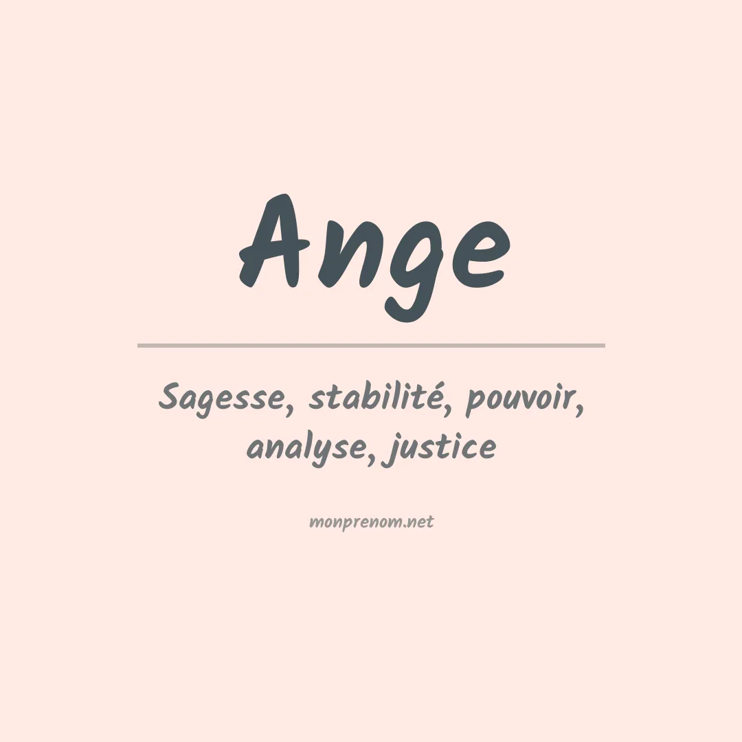 Prénom Ange