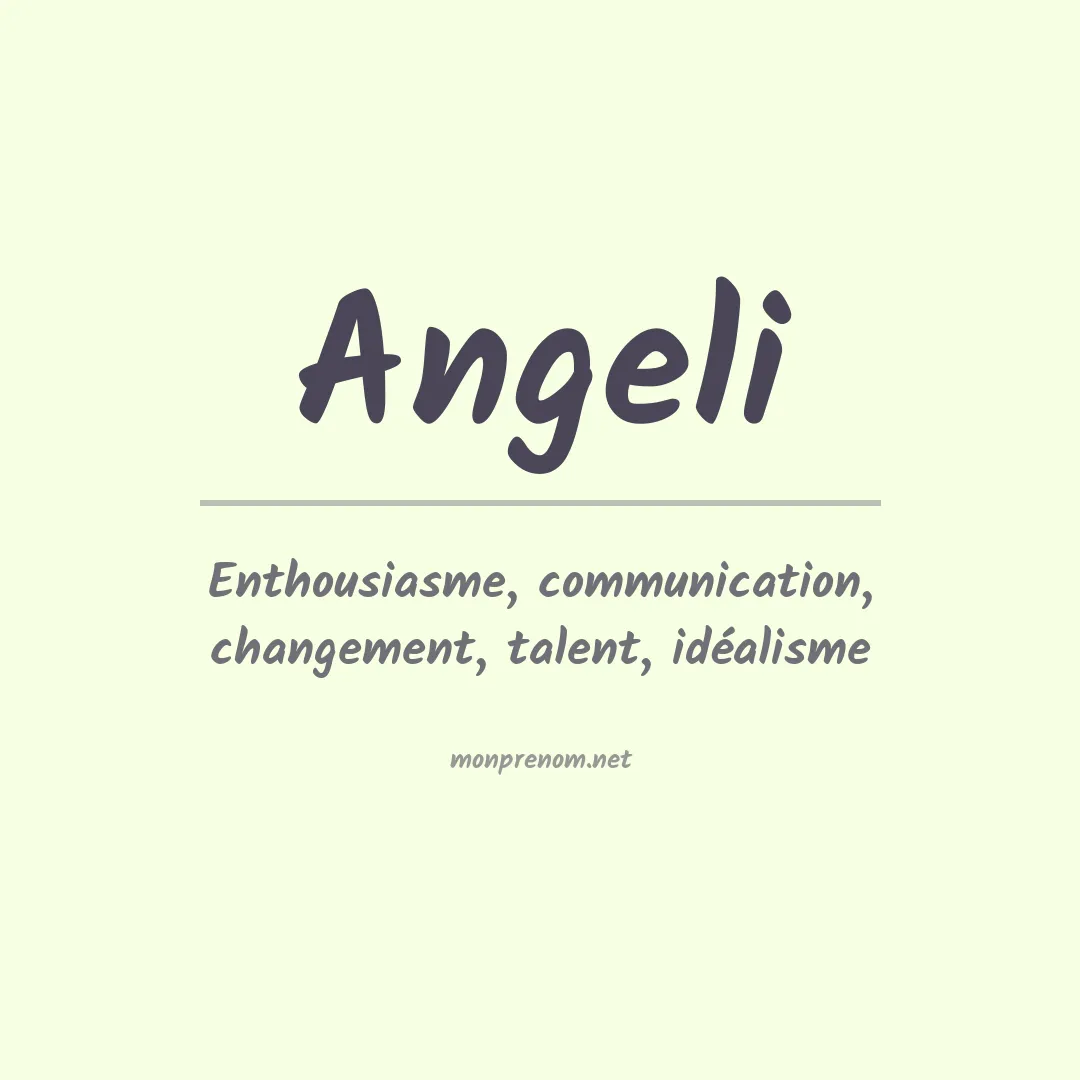 Prénom Angeli