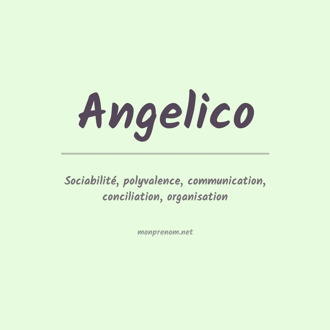 Prénom Angelico