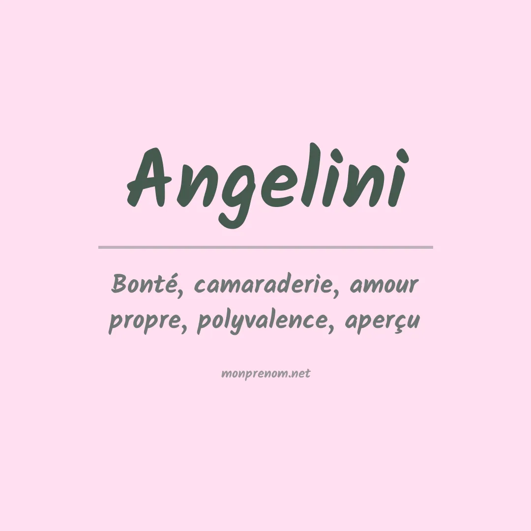 Prénom Angelini