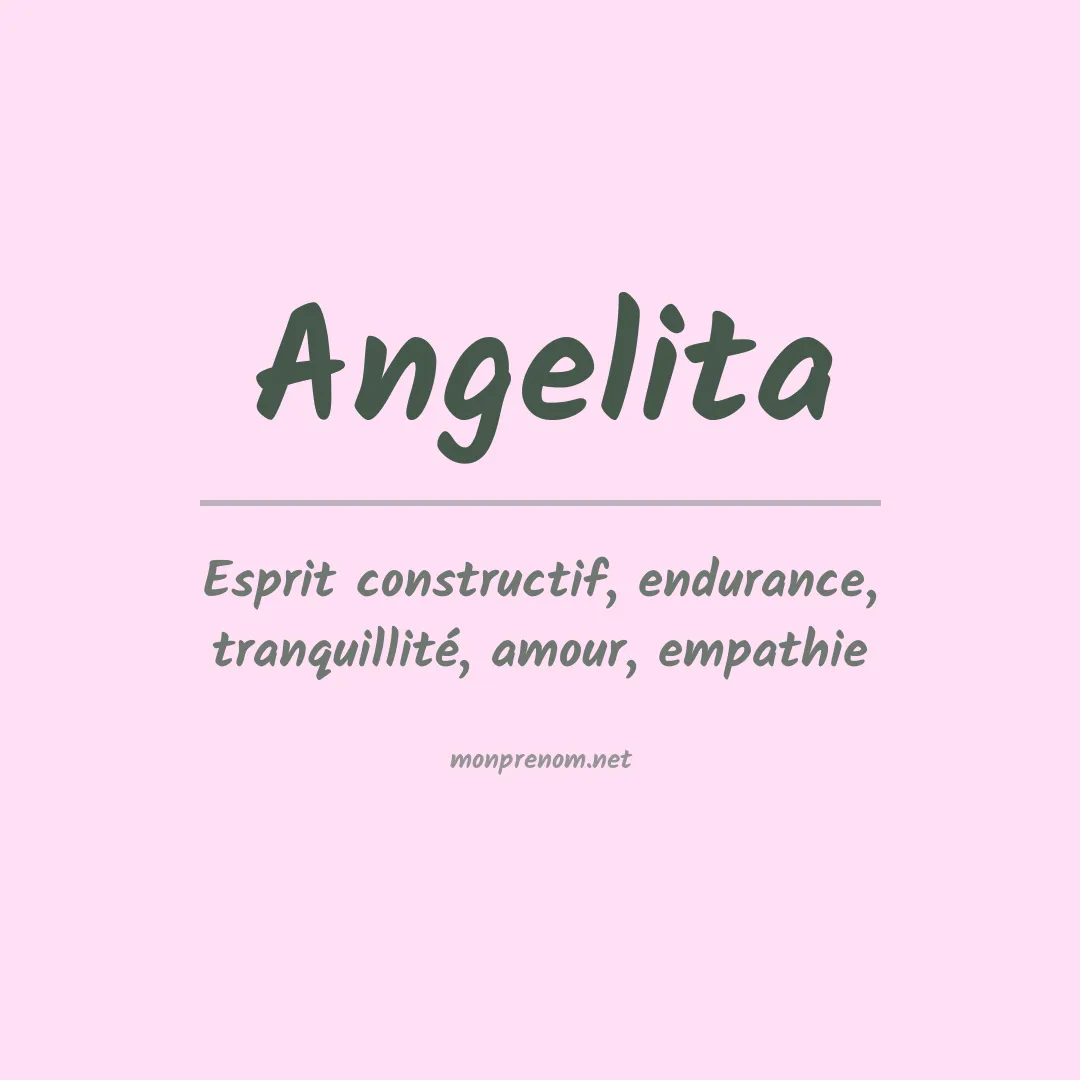 Signification du prénom Angelita