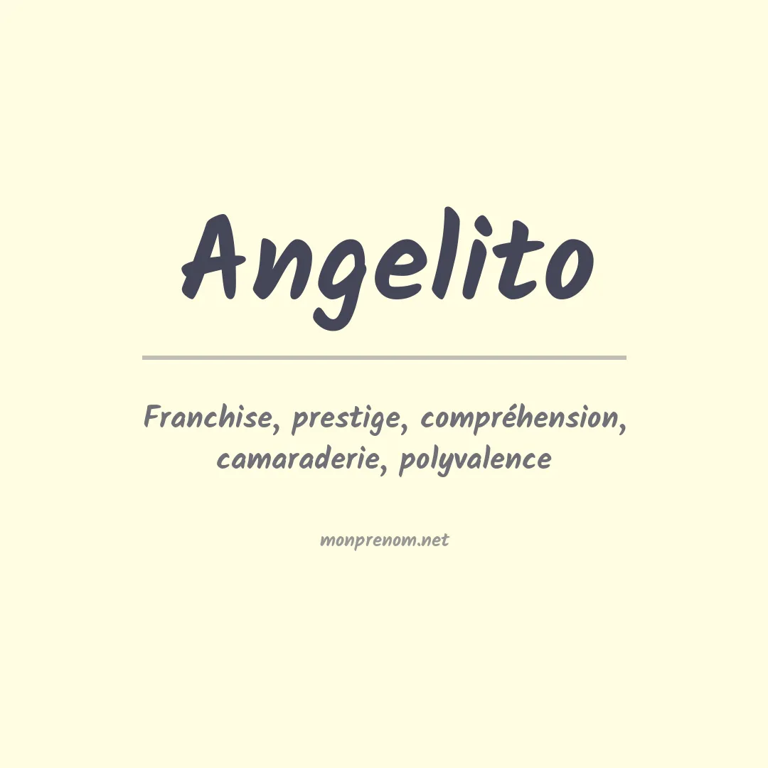 Signification du prénom Angelito