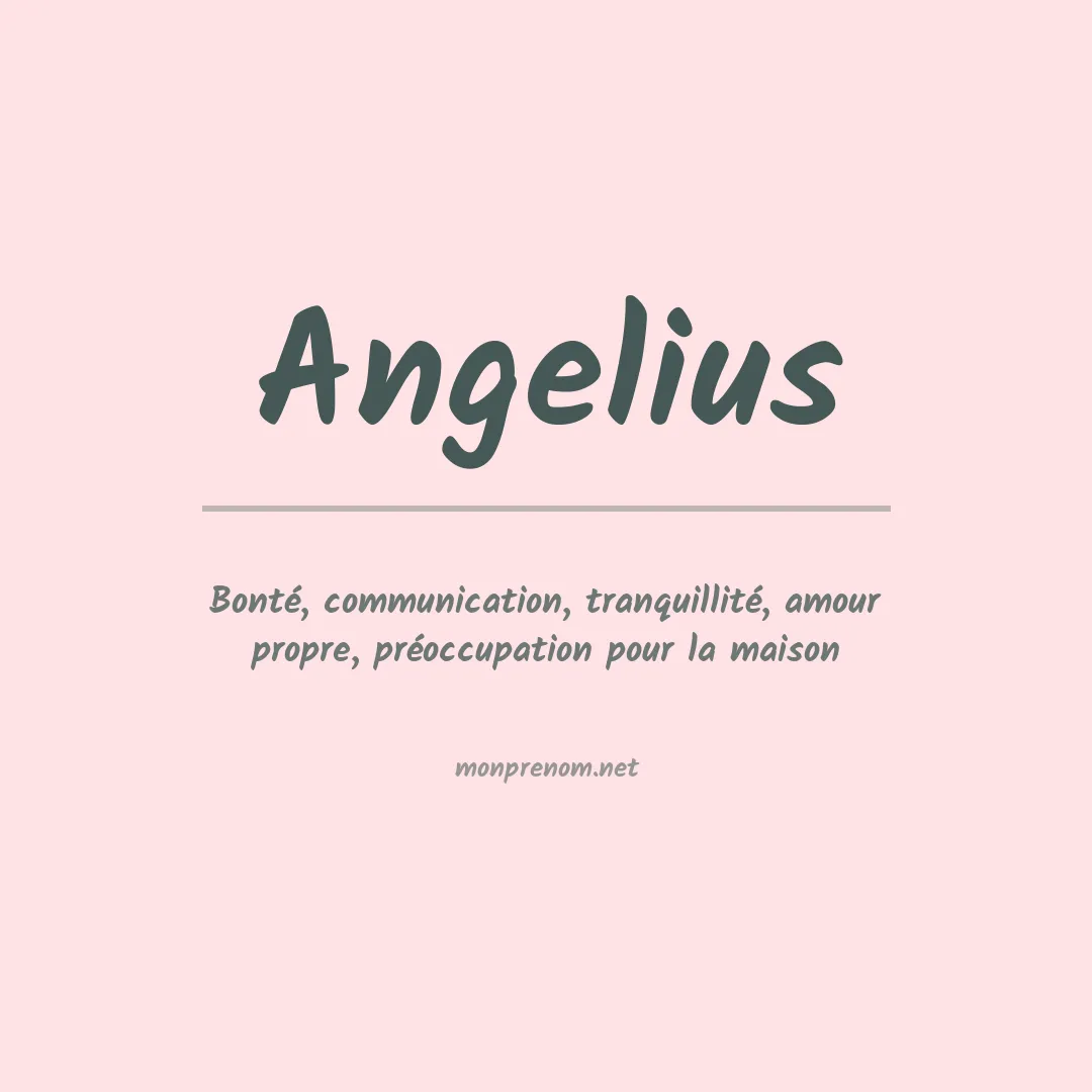 Signification du prénom Angelius
