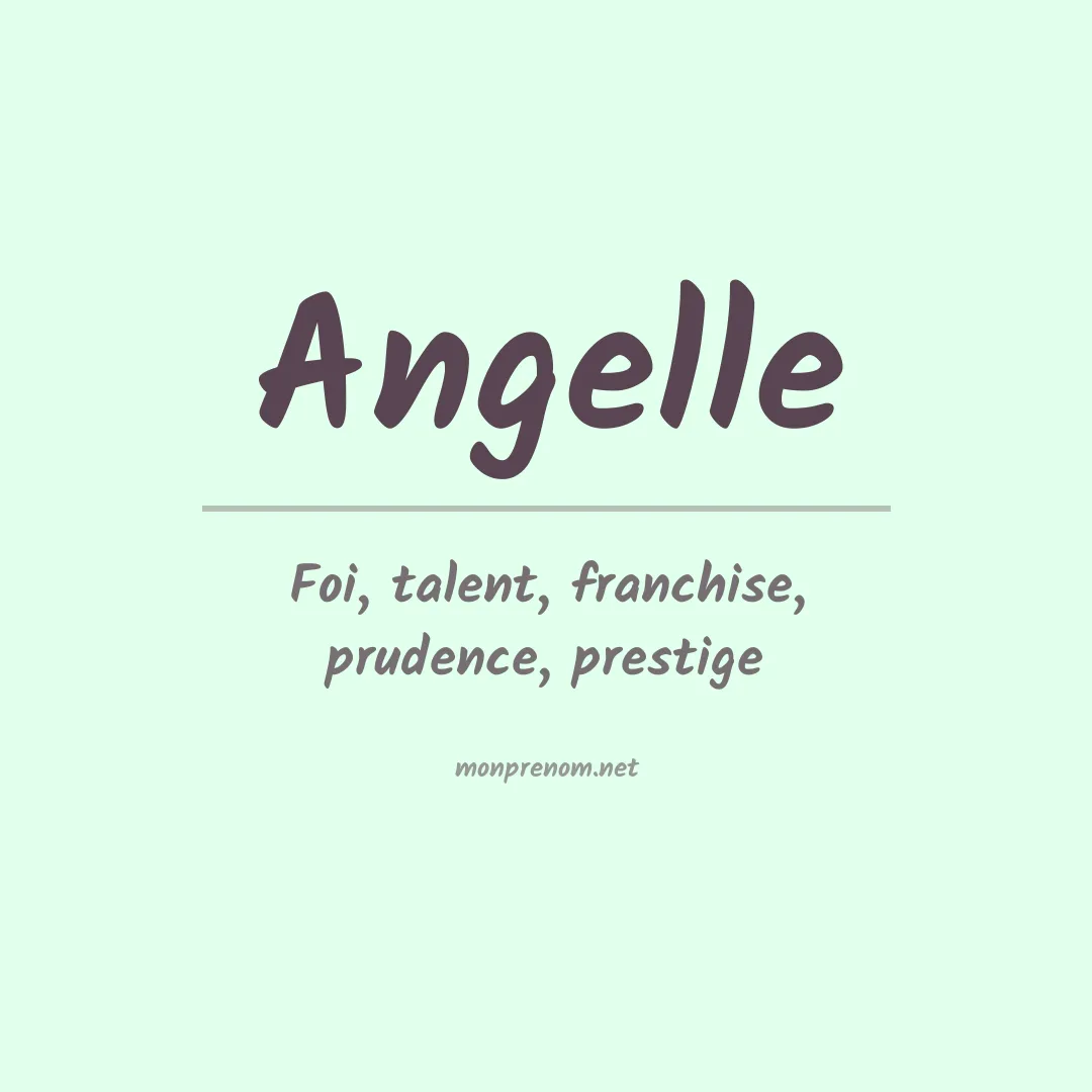Prénom Angelle