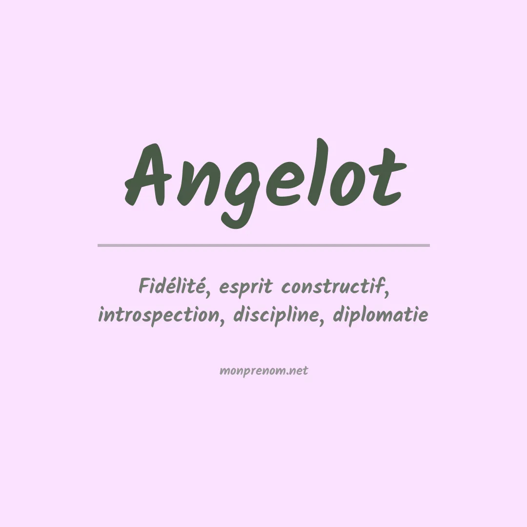 Signification du prénom Angelot