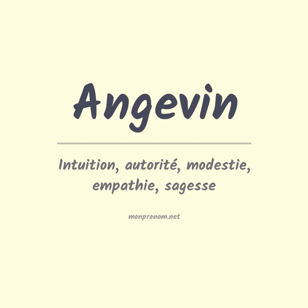 Signification du prénom Angevin