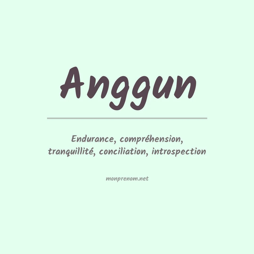 Signification du prénom Anggun