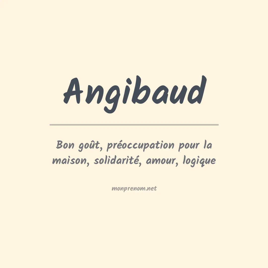 Signification du prénom Angibaud