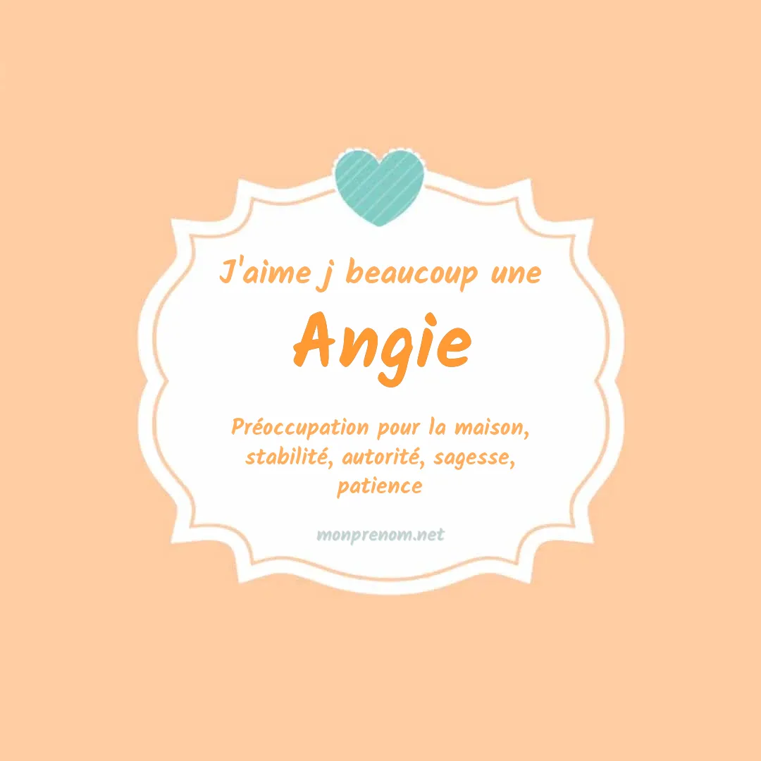 J'aime beaucoup Angie