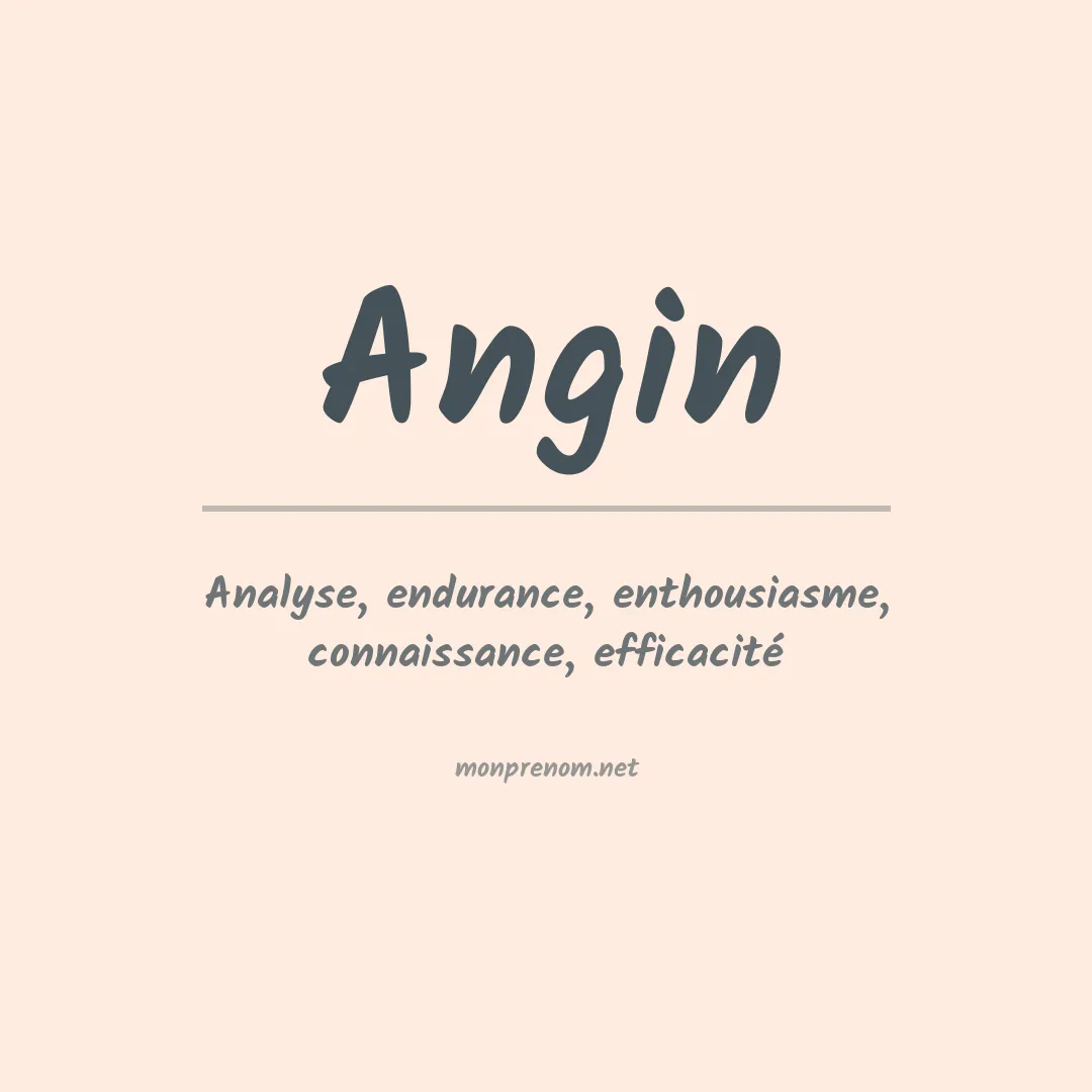 Signification du prénom Angin