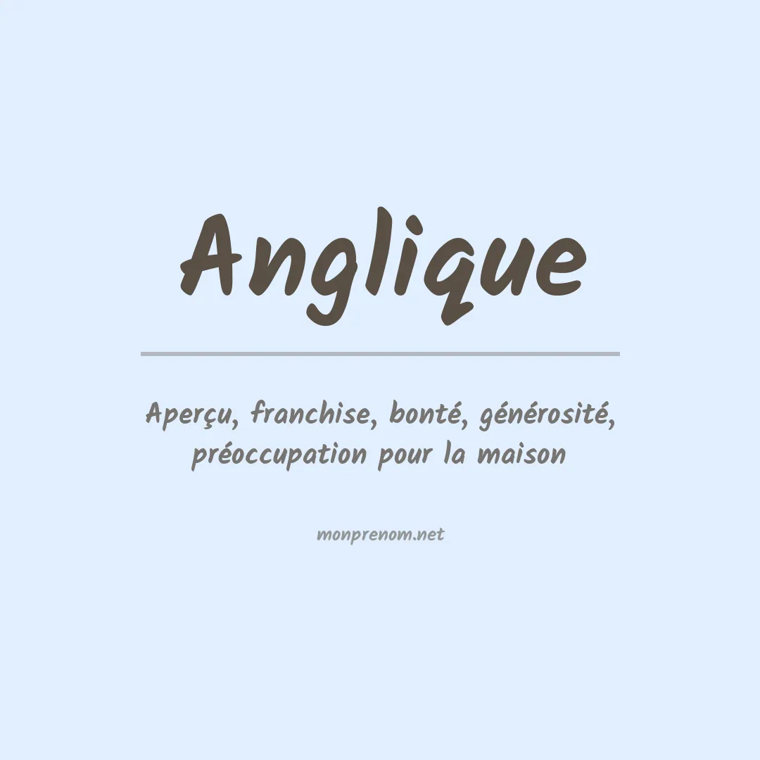 Signification du prénom Anglique