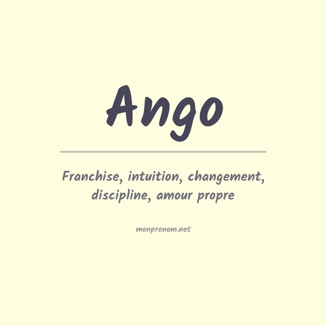 Prénom Ango