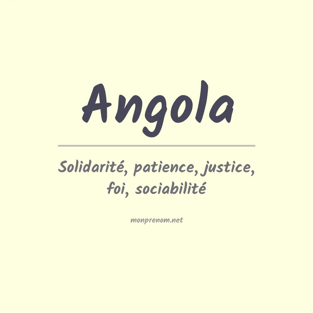 Signification du prénom Angola