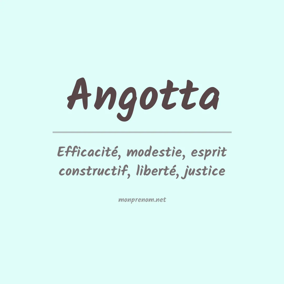 Signification du prénom Angotta