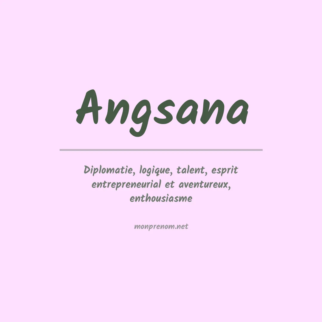 Signification du prénom Angsana