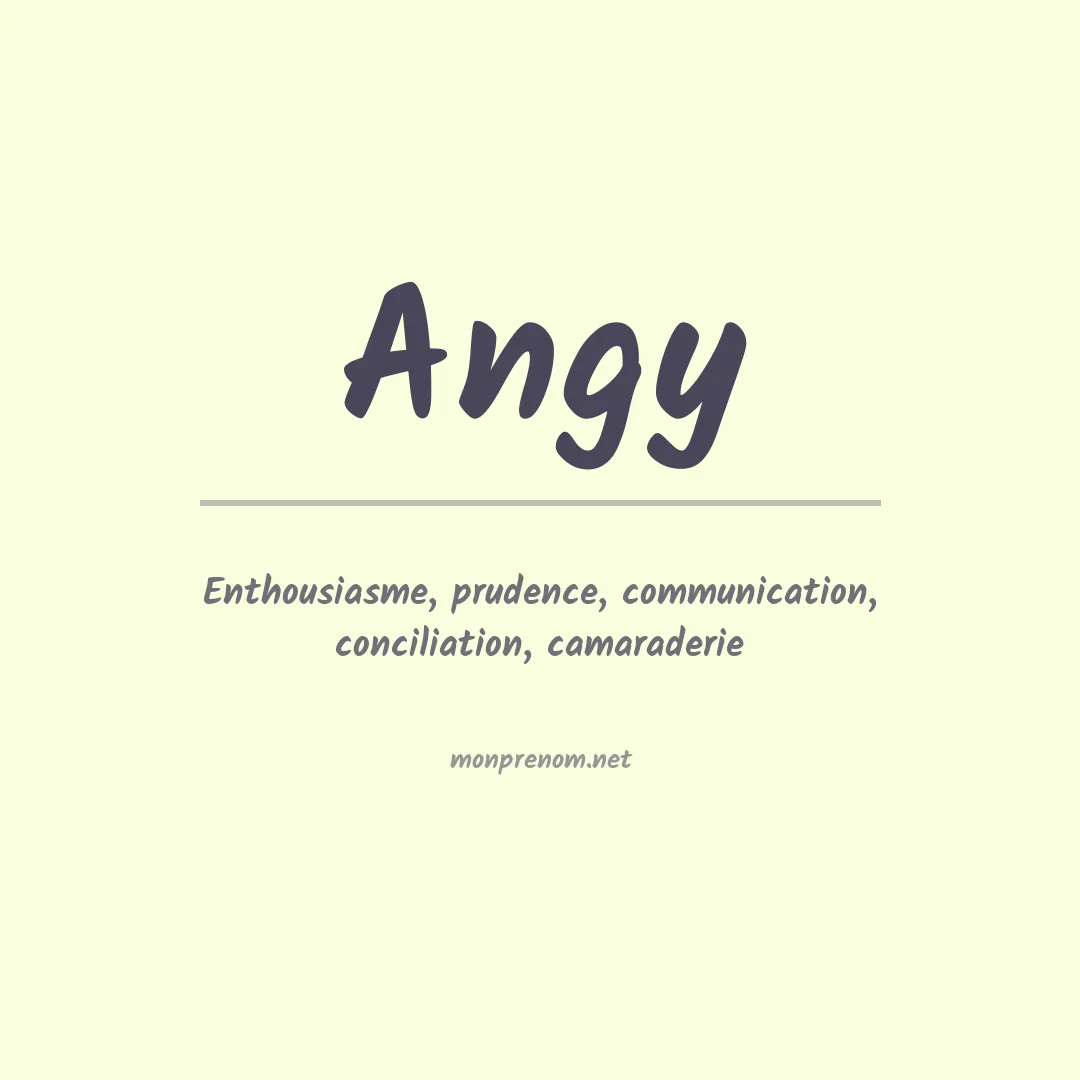 Prénom Angy