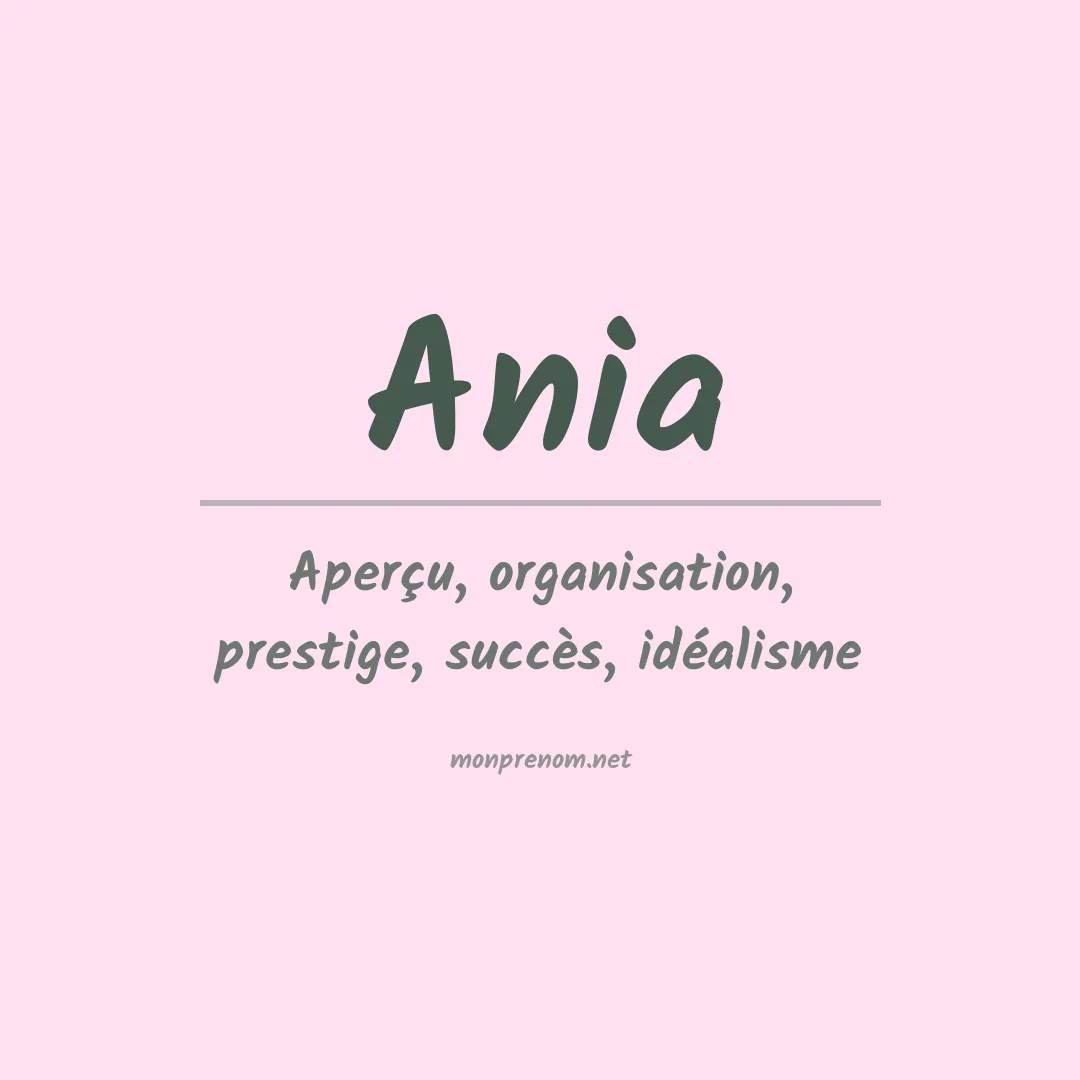 Prénom Ania
