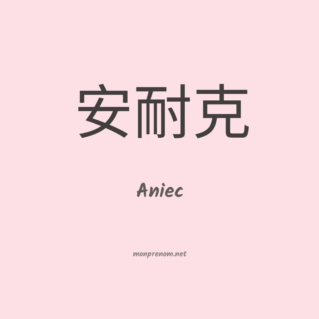Aniec en chinois