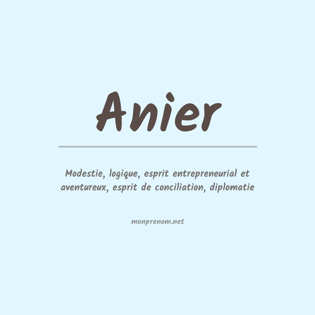 Signification du prénom Anier
