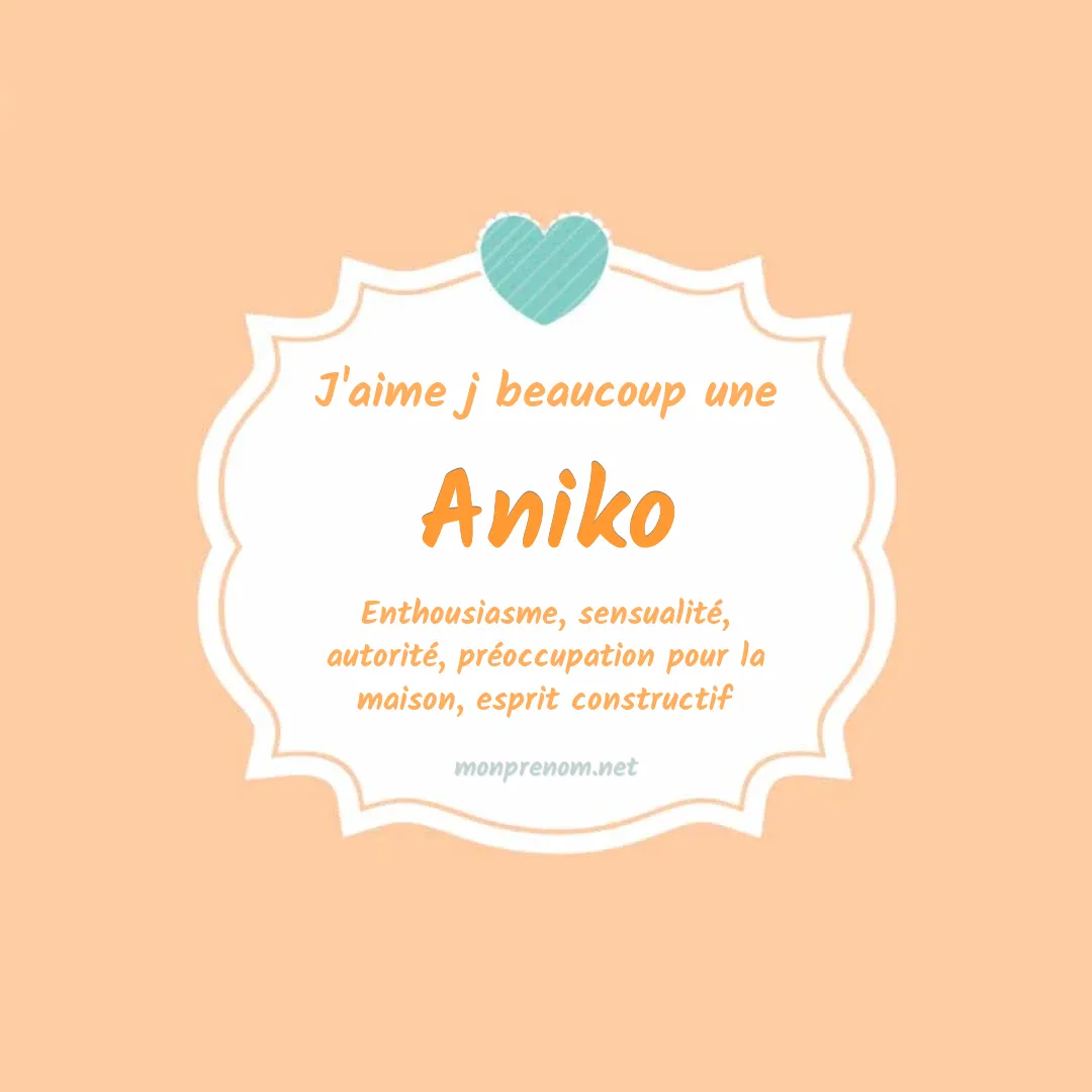 J'aime beaucoup Aniko