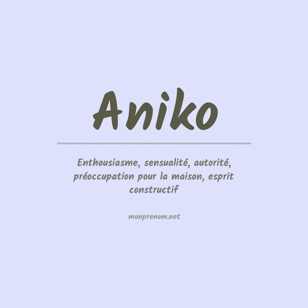 Prénom Aniko