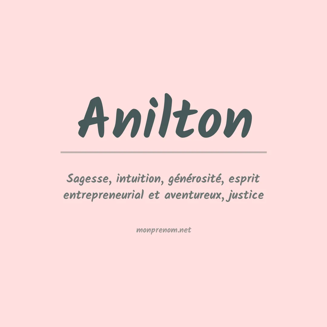 Prénom Anilton