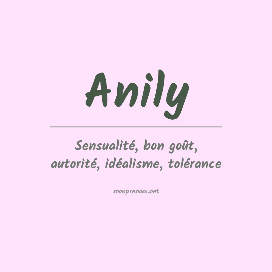 Prénom Anily