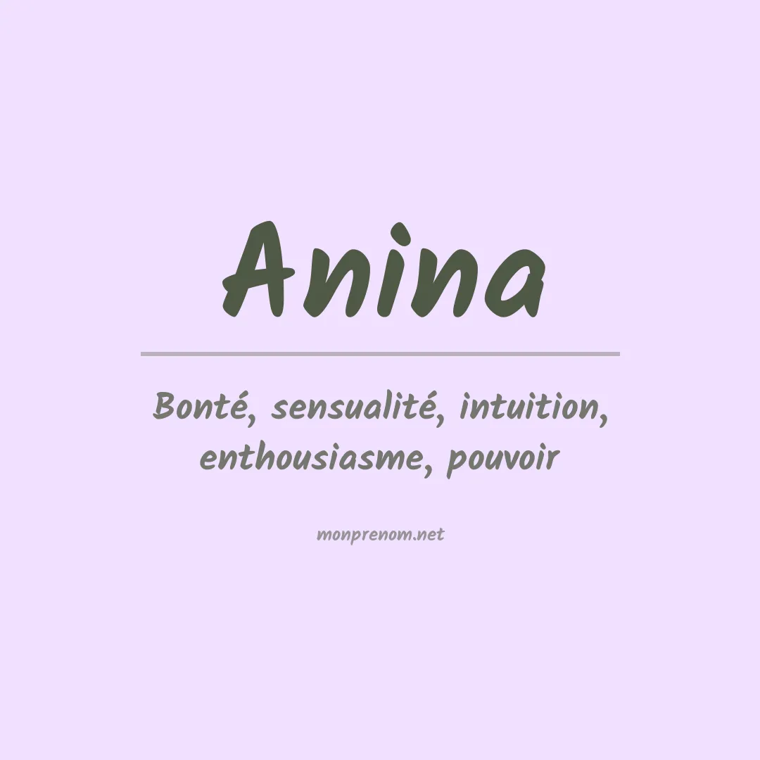 Prénom Anina