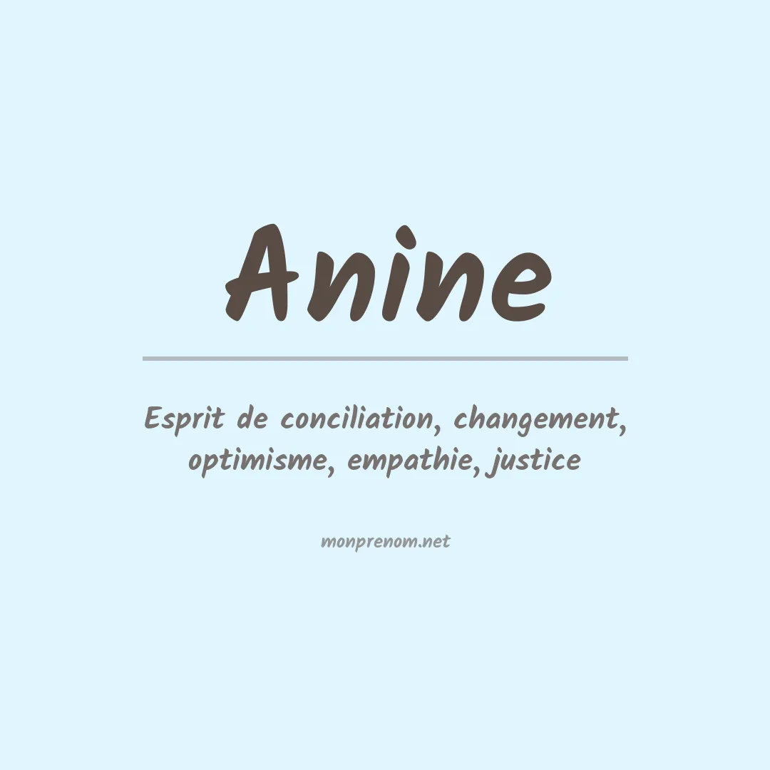 Signification du prénom Anine